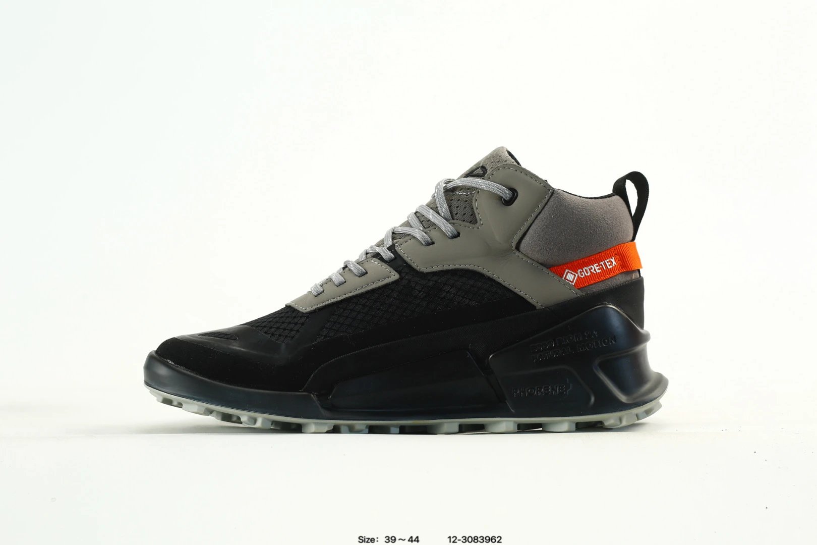ECCO Biom GTX Mid Sneakers Black Grey - Gallery Image 3 - Detailed View