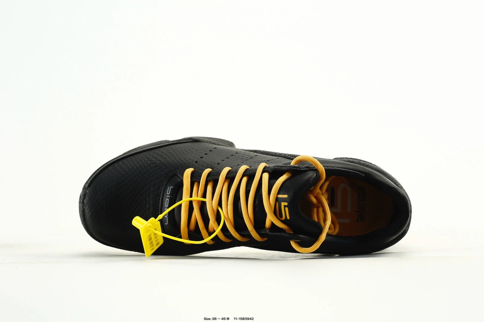 ECCO Biom Breathable Sneakers Black Yellow - Gallery Image 4 - Detailed View