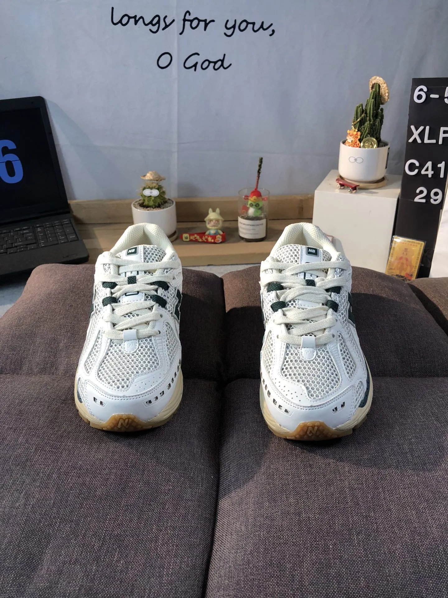 Retro 1906R Running Shoes,Athletic Footwear-Oyster White - Gallery Image 2 - Detailed View