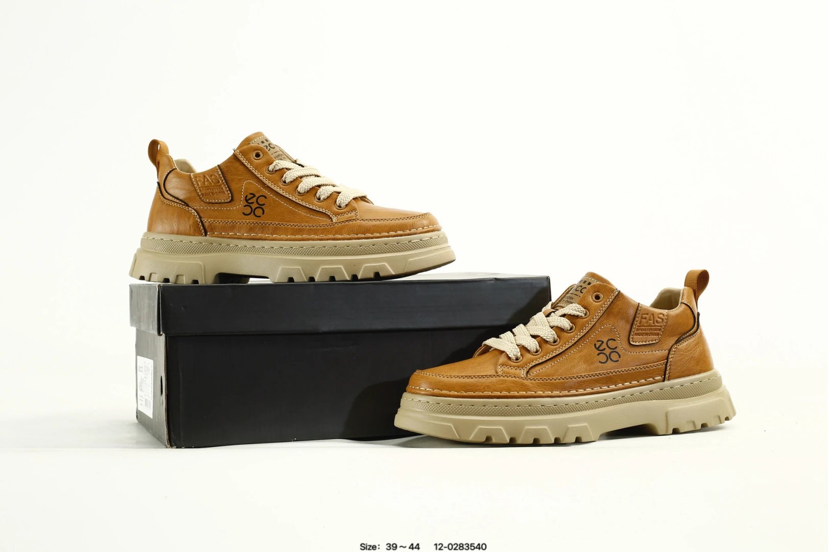 ECCO Chunky Leather Sneakers Multicolor - Gallery Image 7 - Detailed View