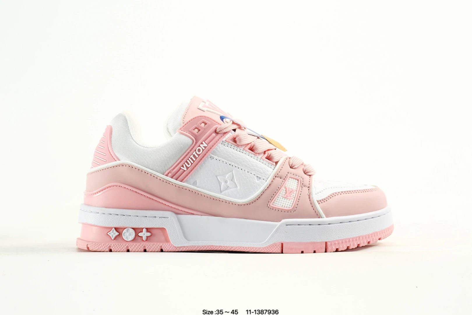 Denim Leather Low Top Trainer Sneakers Grey Noir - Gallery Image 6 - Detailed View