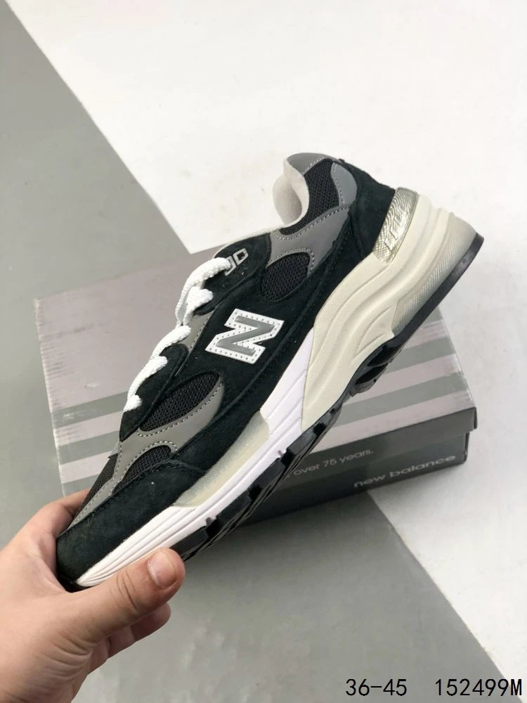 NB 992 Series Suede Running Shoes Athletic Black Onyx - Gallery Image 6 - Detailed View