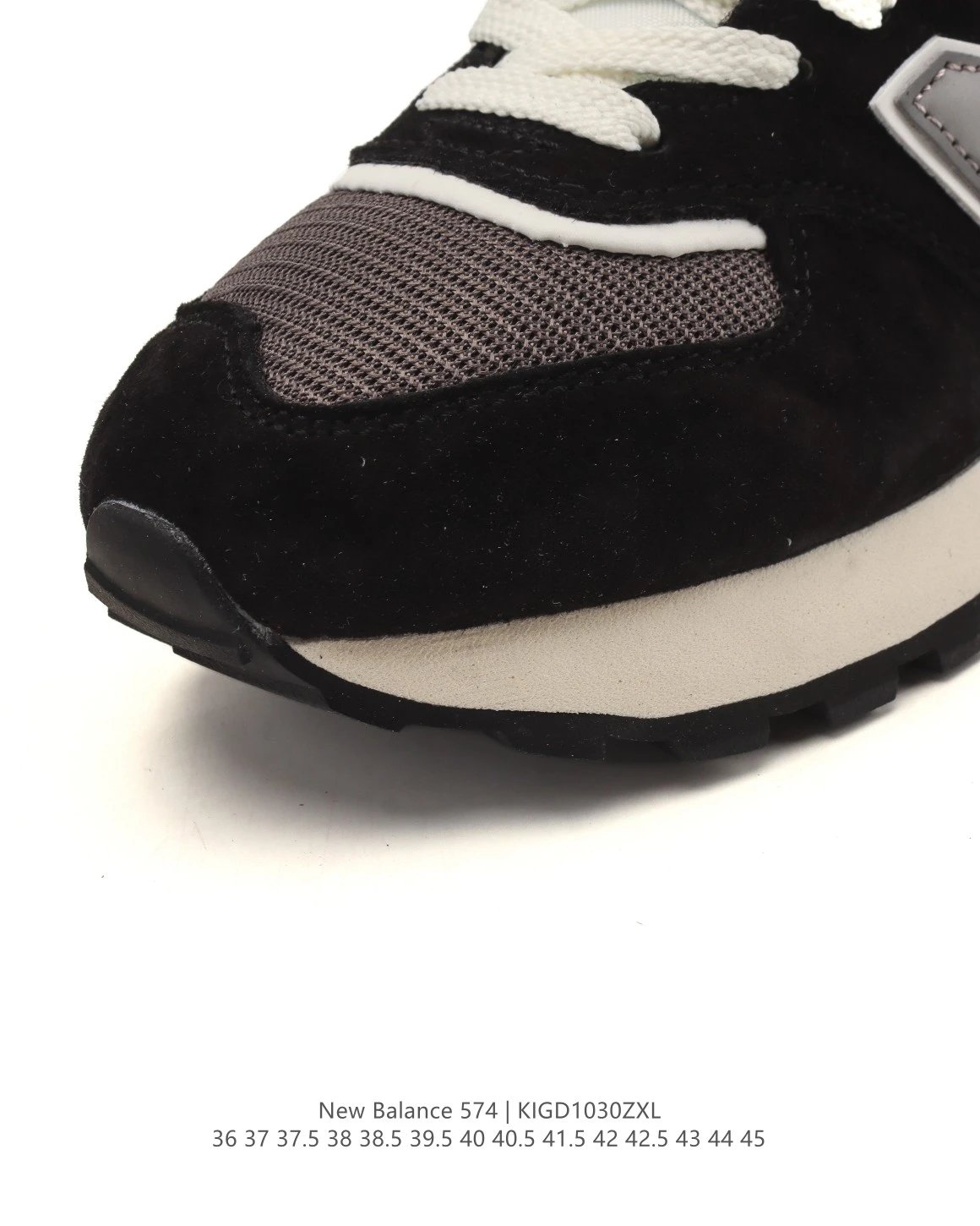 Retro Suede Blend Sneakers Classic Running Shoes Onyx - Gallery Image 7 - Detailed View