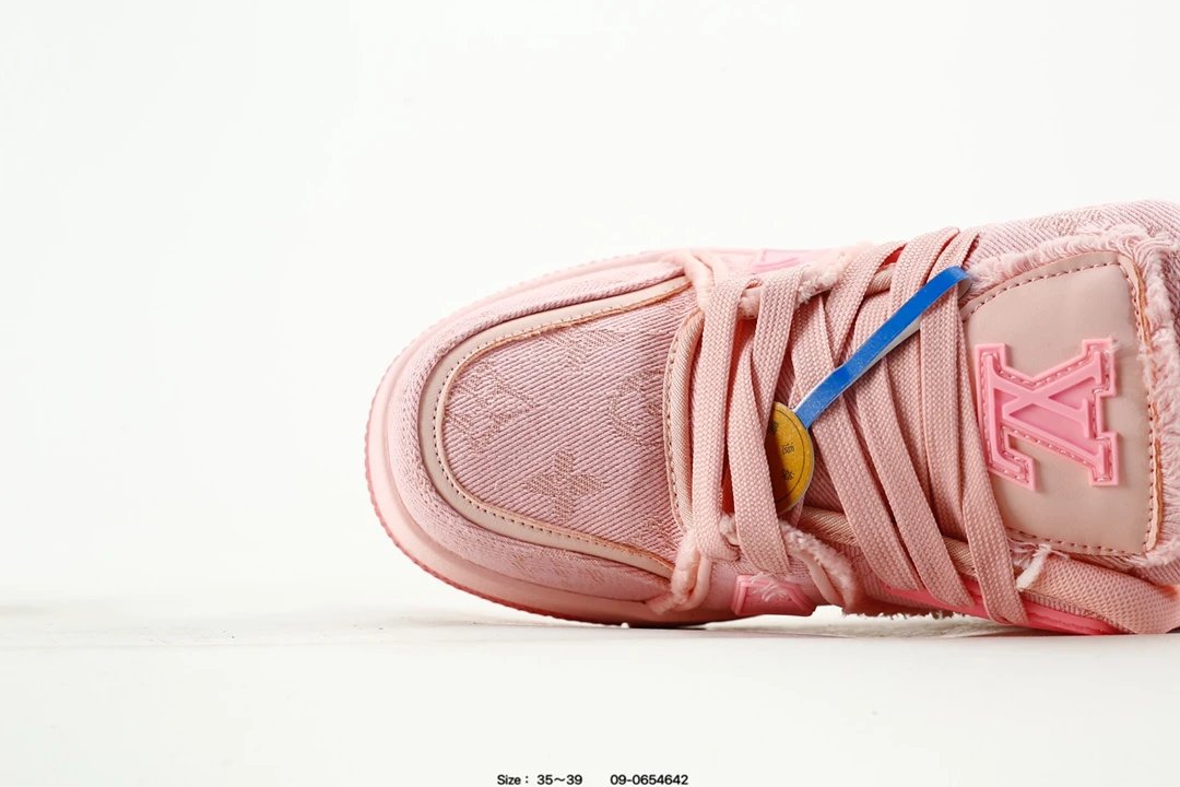 Low Top Trainer Sneakers Leather Casual Shoes Rose Pink - Gallery Image 5 - Detailed View