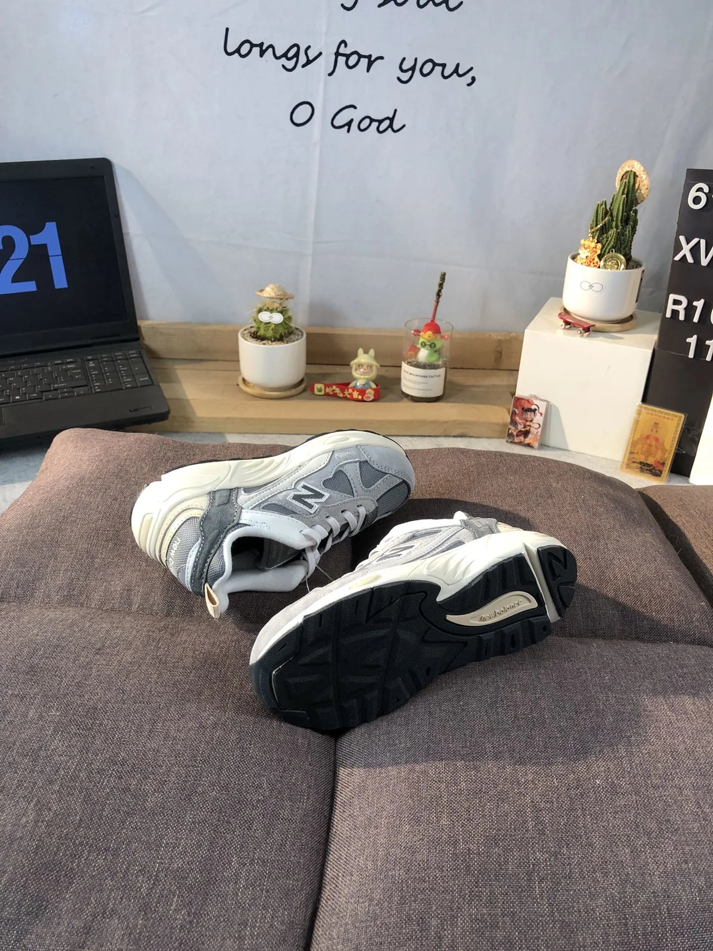 Kids 878 Series Mesh Sneakers, Athletic Shoes - Vapor Gray - Gallery Image 6 - Detailed View