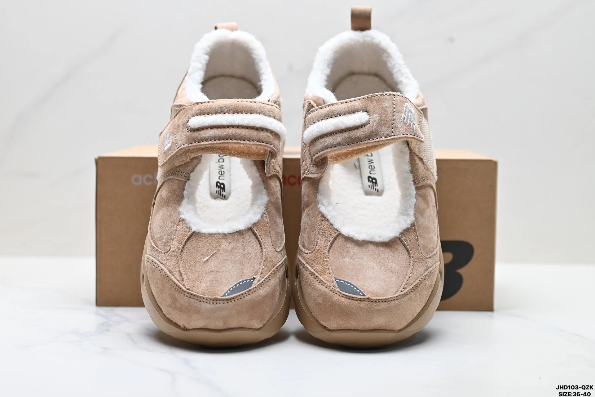 Mary Jane Platform Shoes Warm Suede Loafers - Taupe - Gallery Image 7 - Detailed View