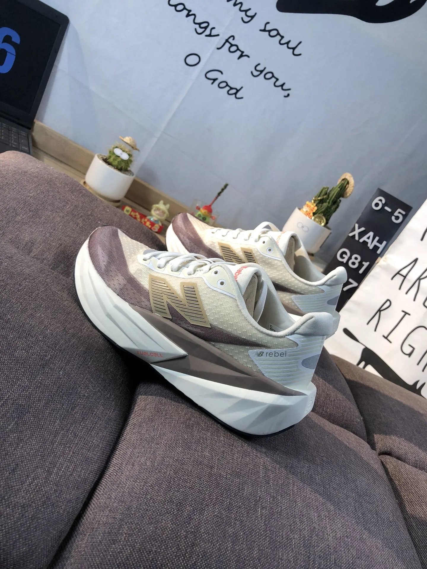 Unisex FuelCell Running Shoes Athletic Trainer Fawn - Gallery Image 5 - Detailed View