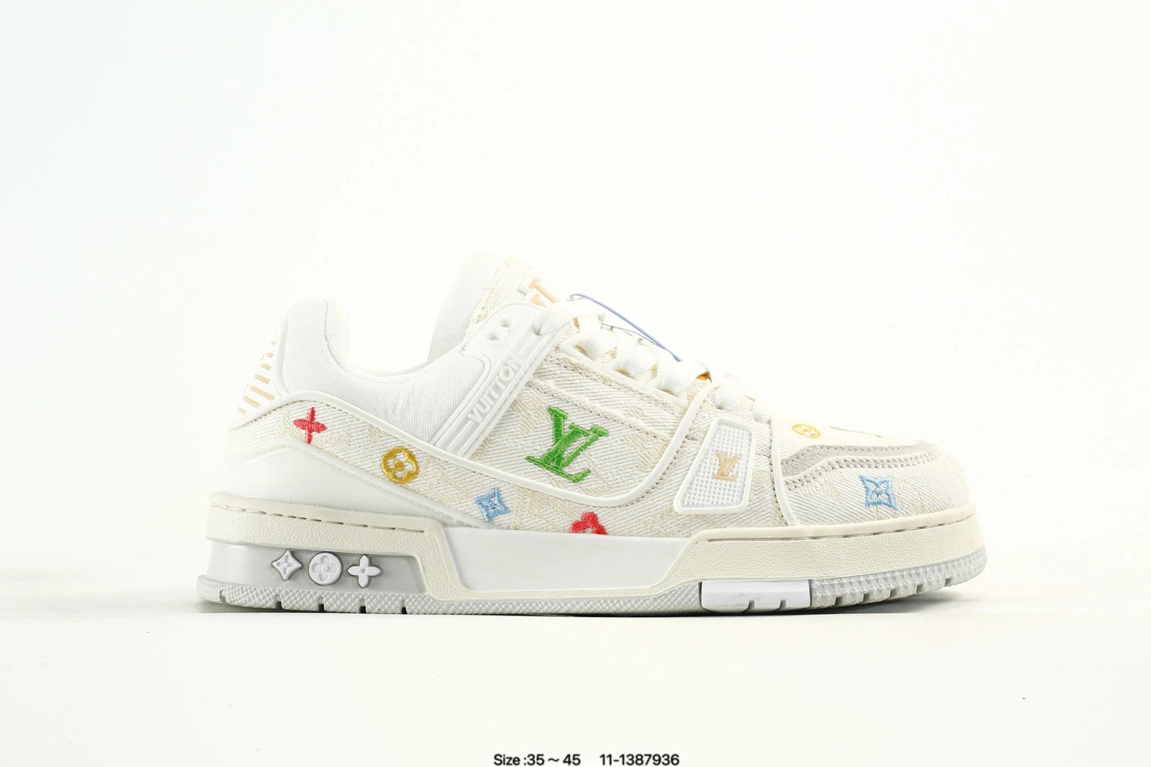 Luxury Trainer Sneaker Low Leather Casual Shoes Jet Black - Gallery Image 6 - Detailed View