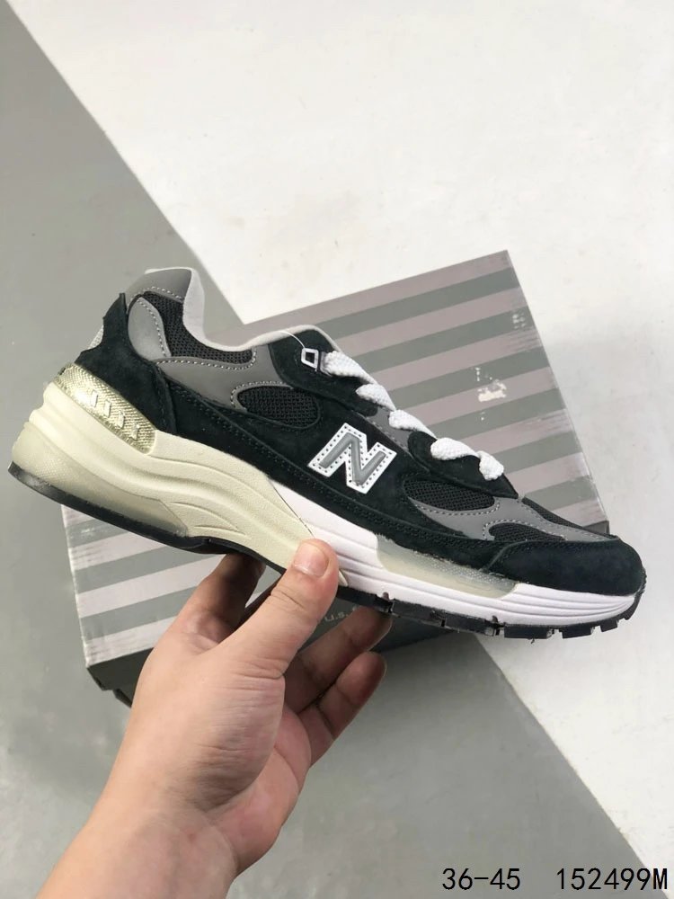 NB 992 Series Suede Running Shoes Athletic Black Onyx - Gallery Image 3 - Detailed View