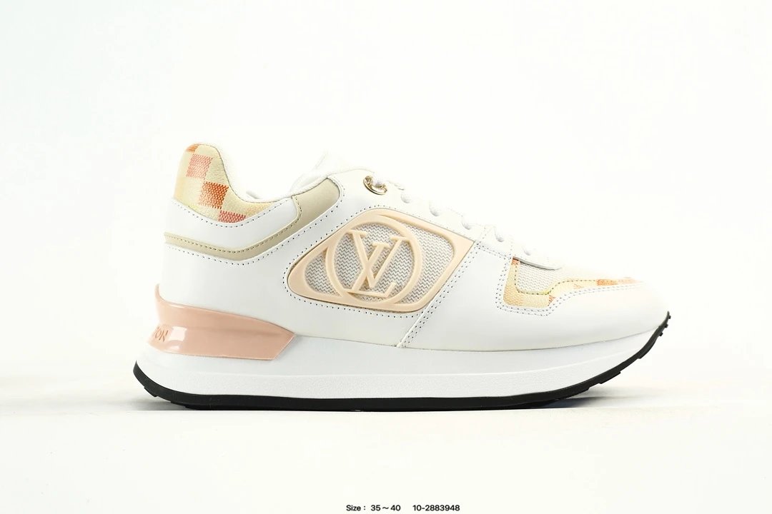 Macaron Colorblock Leather Mesh Run Away Sneakers Ivory - Gallery Image 1 - Detailed View