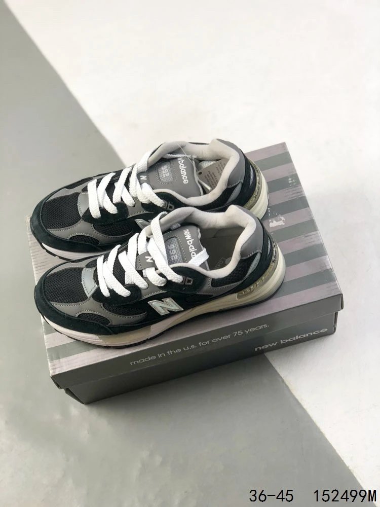 NB 992 Series Suede Running Shoes Athletic Black Onyx - Gallery Image 2 - Detailed View