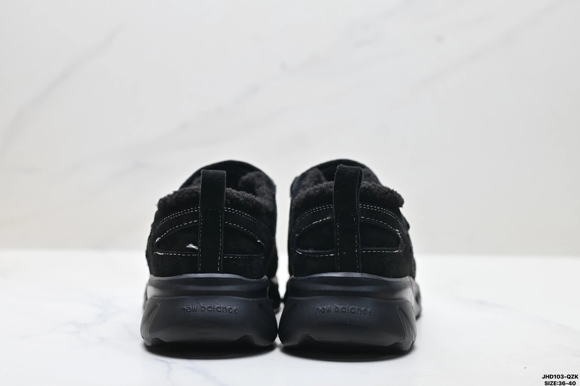 Mary Jane Platform Shoes Fur Warm Sneakers Onyx - Gallery Image 6 - Detailed View