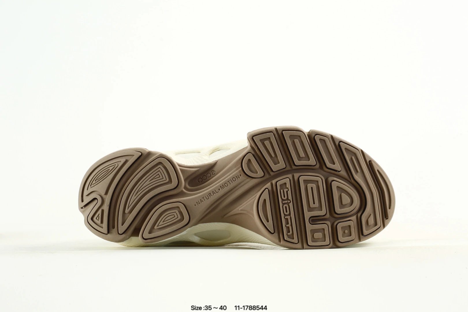 Leather Comfort Sneakers Low Top Ecru - Gallery Image 6 - Detailed View