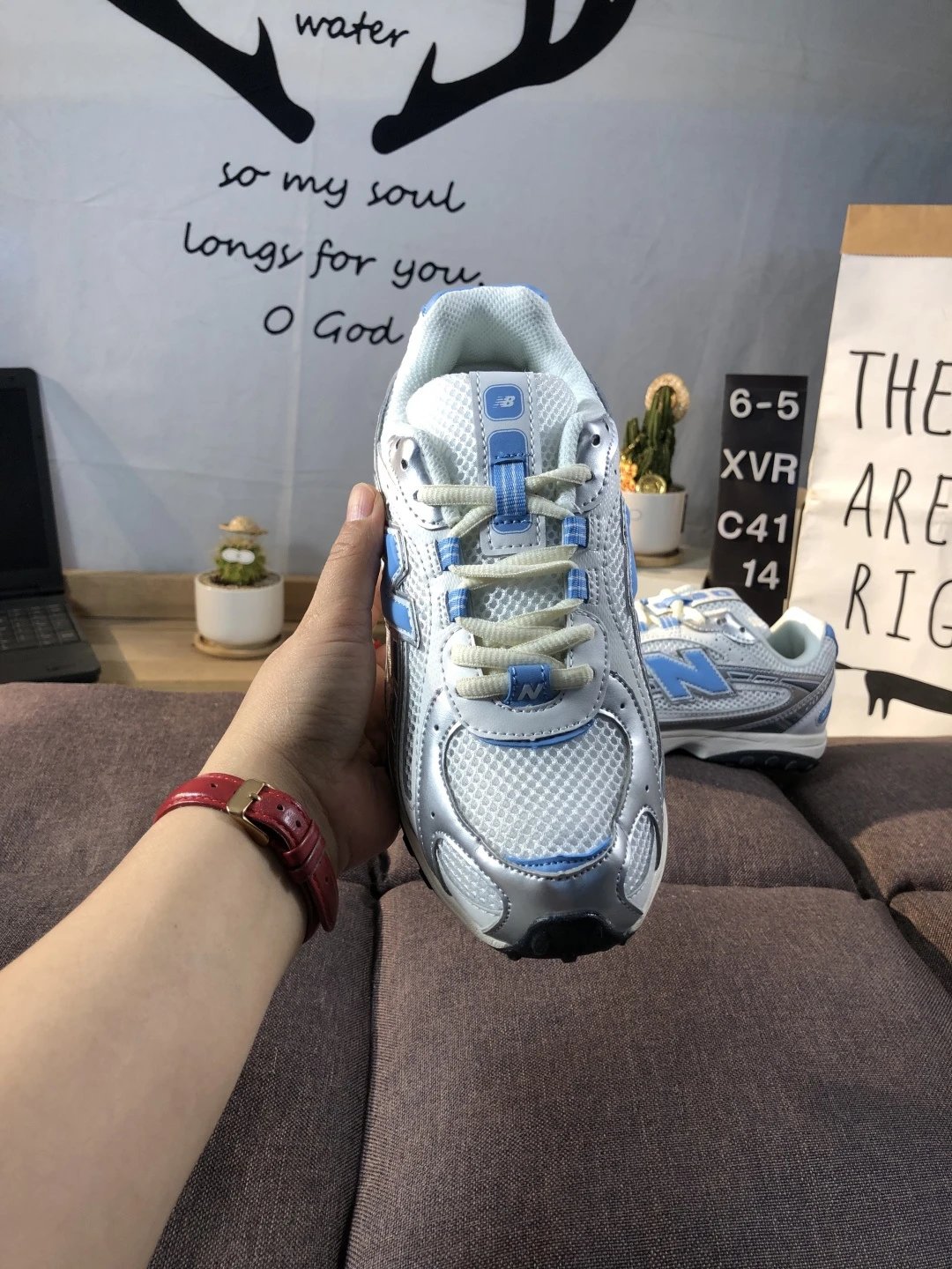 Retro Runner Dad Shoes Athletic Sneakers Cornflower - Gallery Image 8 - Detailed View