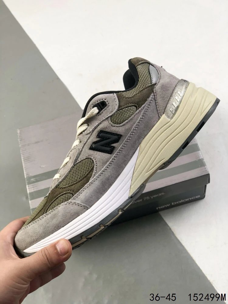 NB 992 Series Suede Running Shoes Athletic Olive - Gallery Image 4 - Detailed View