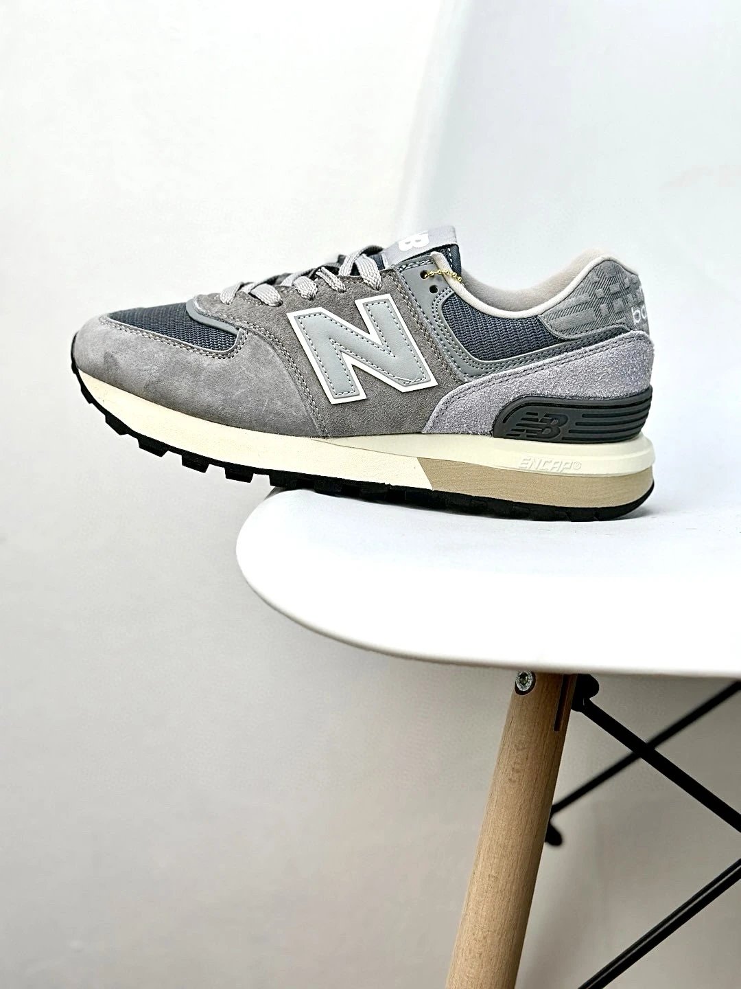 Retro Suede Mesh Sneakers Running Shoes Nimbus Gray - Gallery Image 1 - Detailed View