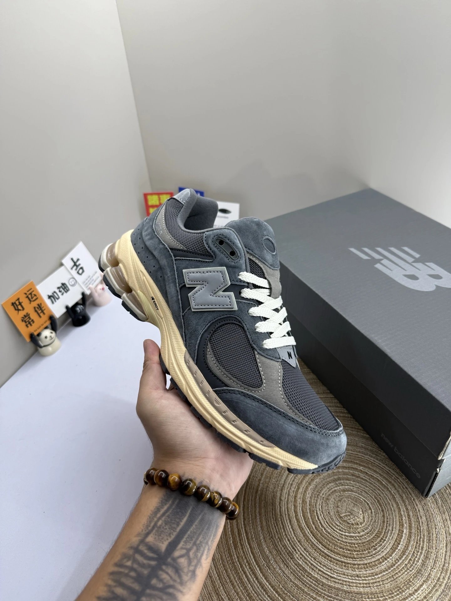 NB 2002R Retro Running Shoes Suede Castlerock - Gallery Image 4 - Detailed View