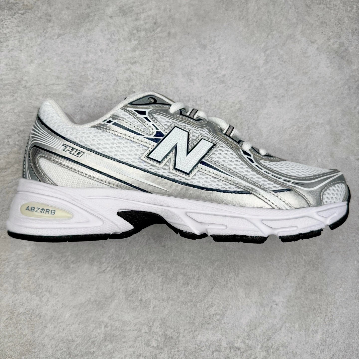 Retro Dad Sneakers Mesh Running Shoes Silver - Gallery Image 1 - Detailed View