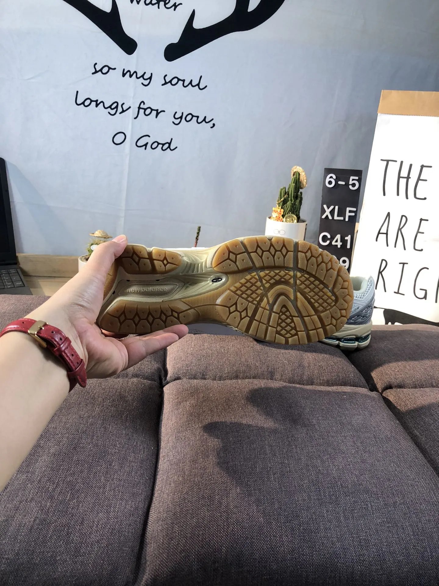 Retro 1906R Running Shoes,Athletic Footwear-Oyster White - Gallery Image 9 - Detailed View