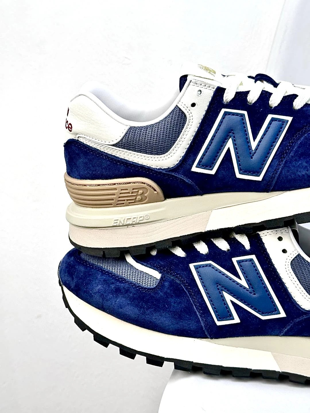 Retro Suede Mesh Running Shoes Classic Navy - Gallery Image 3 - Detailed View