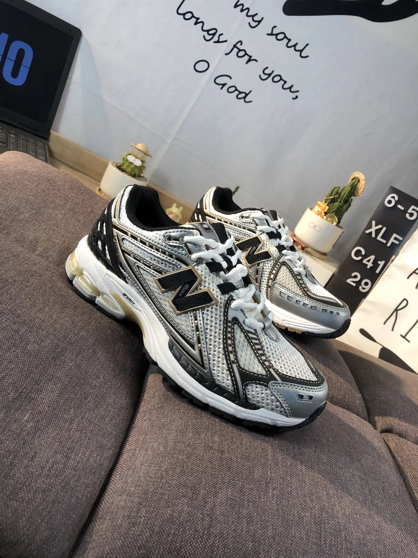 New Balance 1906R Retro Running Shoes, Silver - Gallery Image 3 - Detailed View