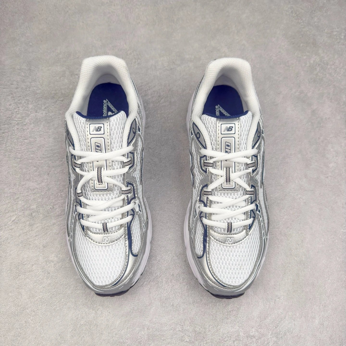 Retro Dad Sneakers Mesh Running Shoes Silver - Gallery Image 2 - Detailed View