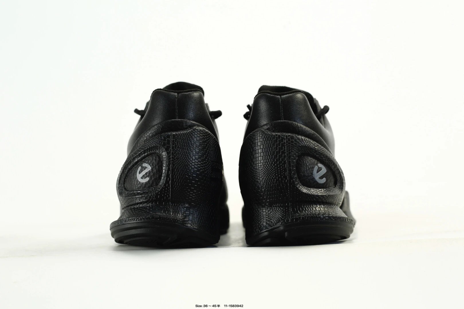 ECCO Breathable Leather Shoes Black - Gallery Image 7 - Detailed View