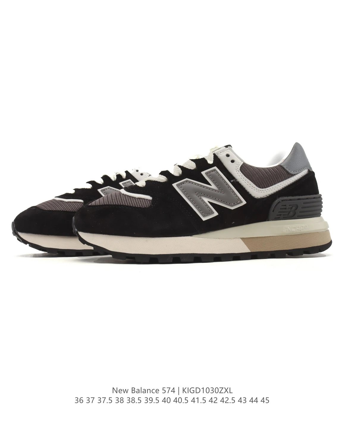 Retro Suede Blend Sneakers Classic Running Shoes Onyx - Gallery Image 2 - Detailed View