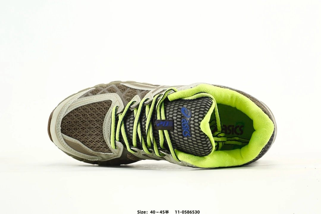 Asics Gel-Kayano 20 Running Shoes Khaki Neon - Gallery Image 4 - Detailed View