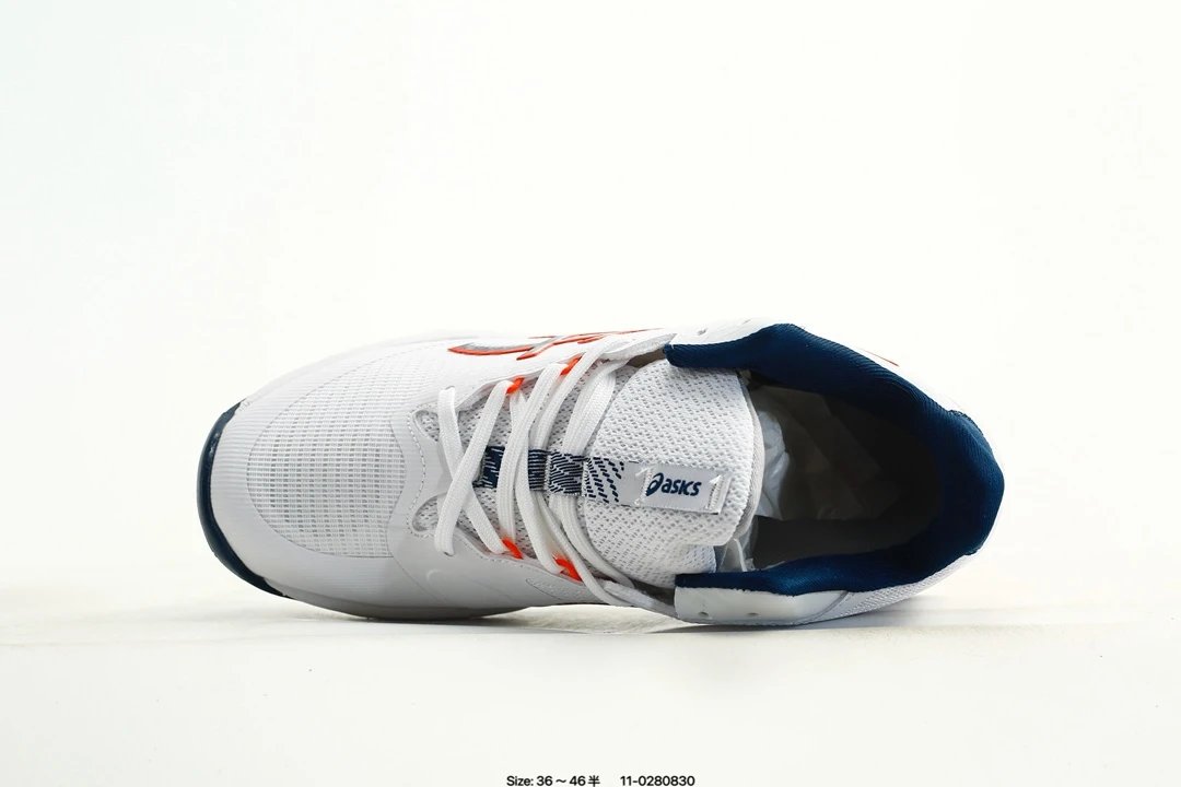 ASICS Netburner Ballistic FF 4 White Blue Shoes - Gallery Image 4 - Detailed View