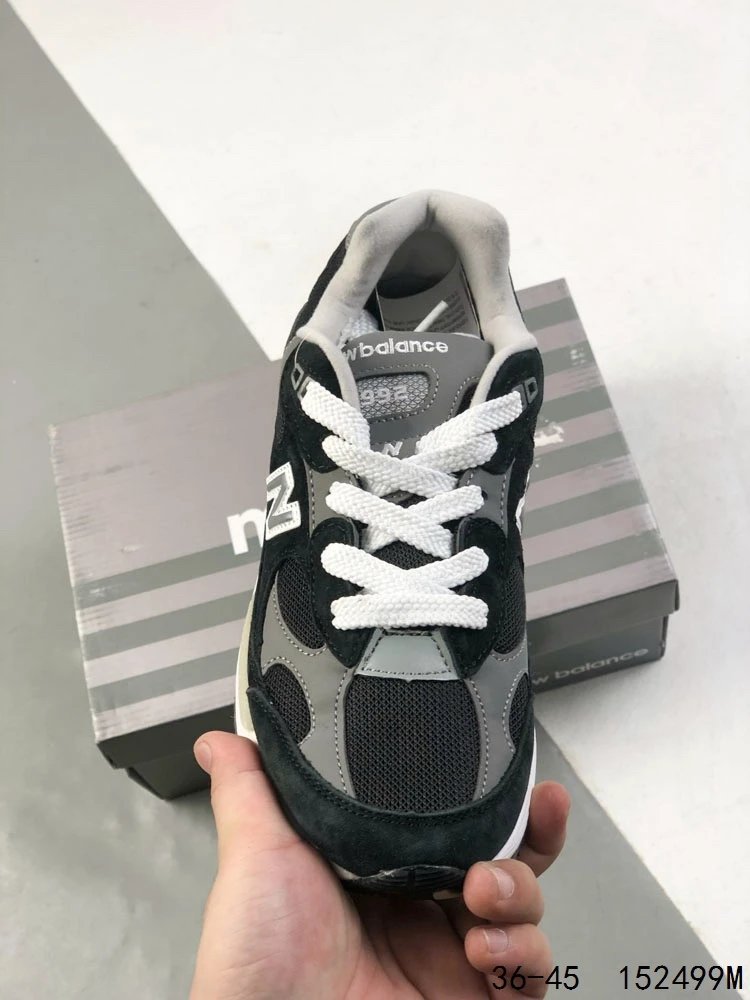 NB 992 Series Suede Running Shoes Athletic Black Onyx - Gallery Image 7 - Detailed View