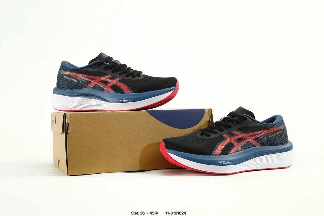 Asics Magic Speed 4 Running Shoes Black Multi - Gallery Image 4 - Detailed View