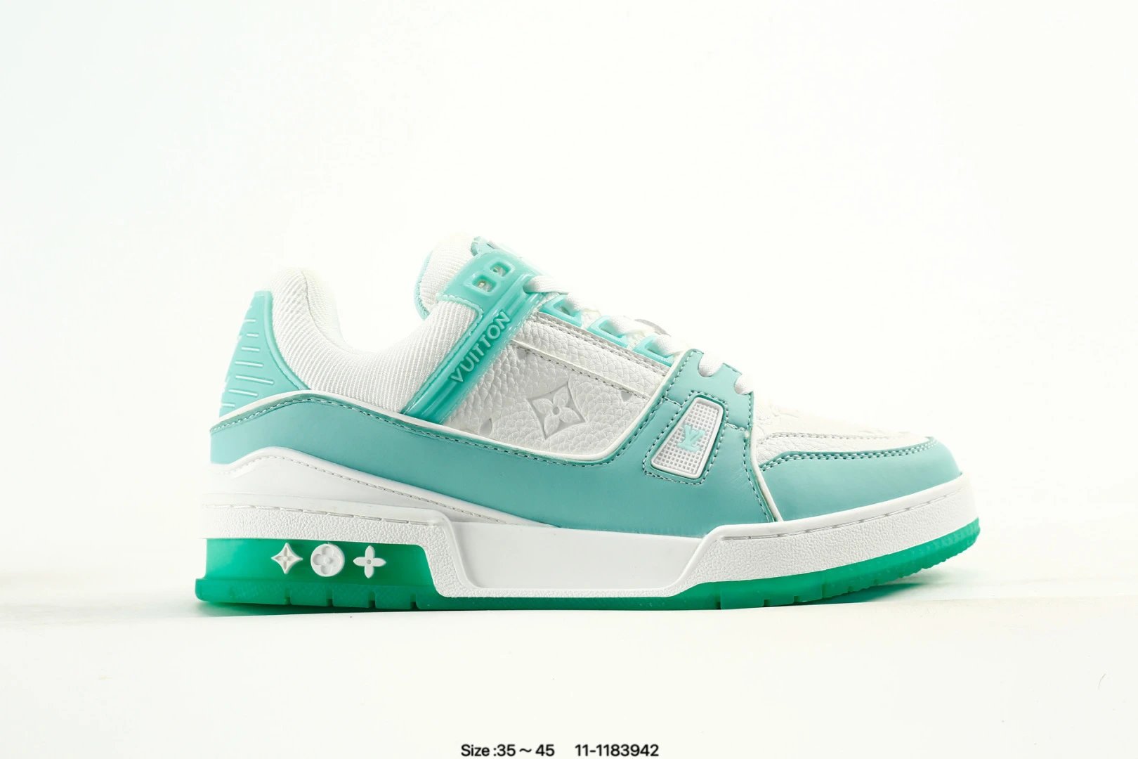 Luxury Leather Skate Sneakers Snake Year Edition in Neon Lime - Gallery Image 7 - Detailed View