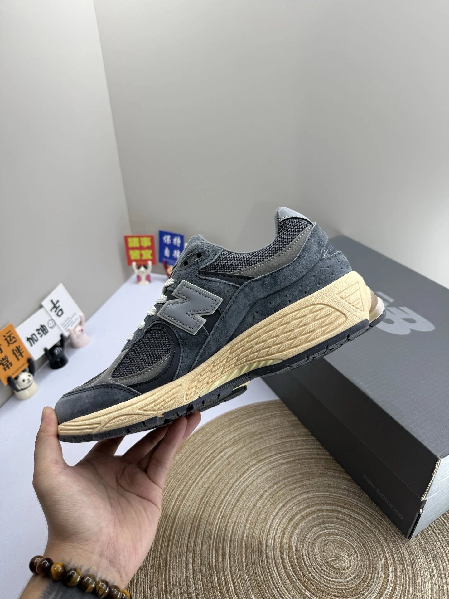 New Balance 2002R Suede Sneakers Grey - Gallery Image 3 - Detailed View