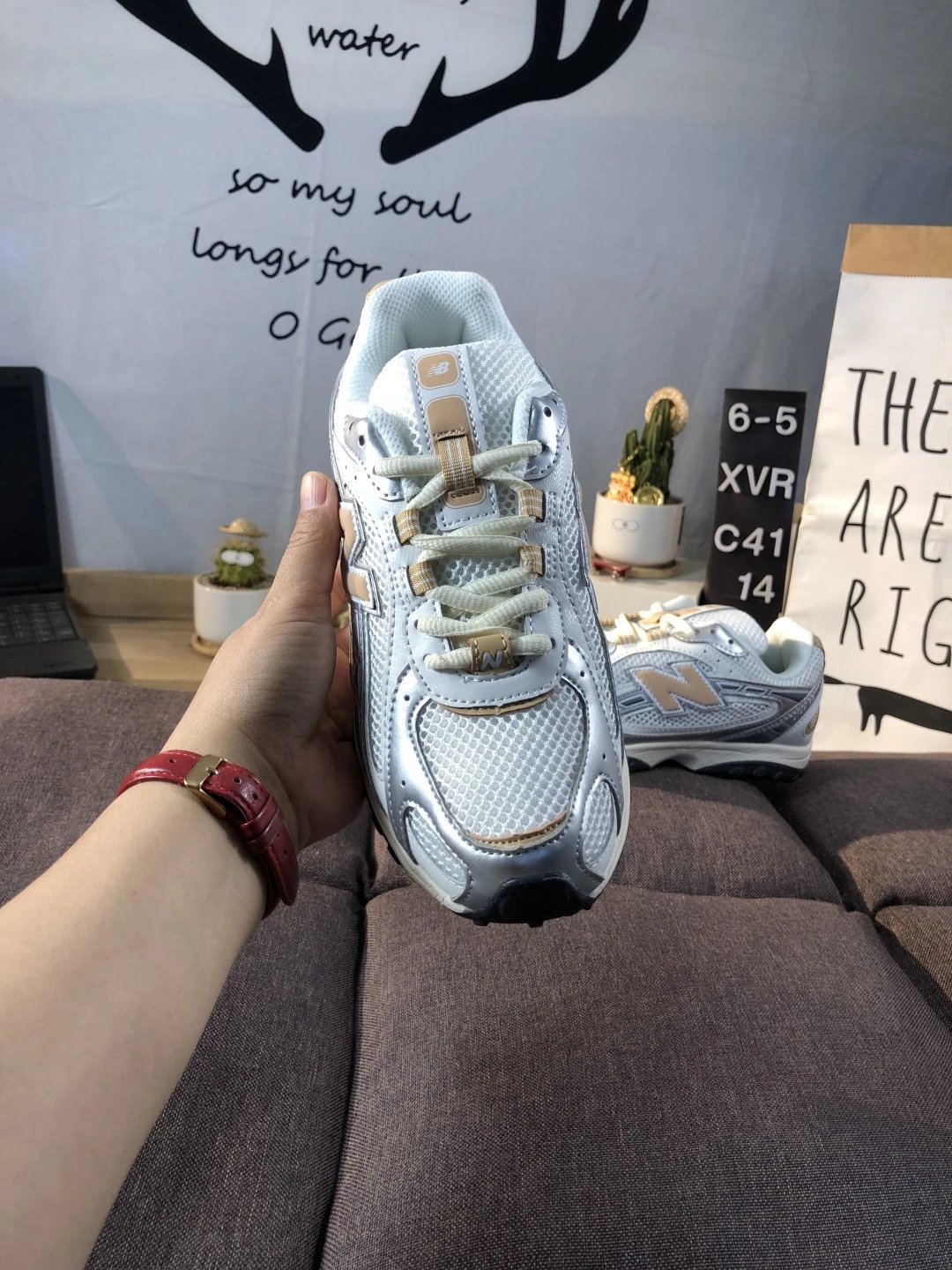 Retro Dad Running Shoes Oyster - Gallery Image 8 - Detailed View