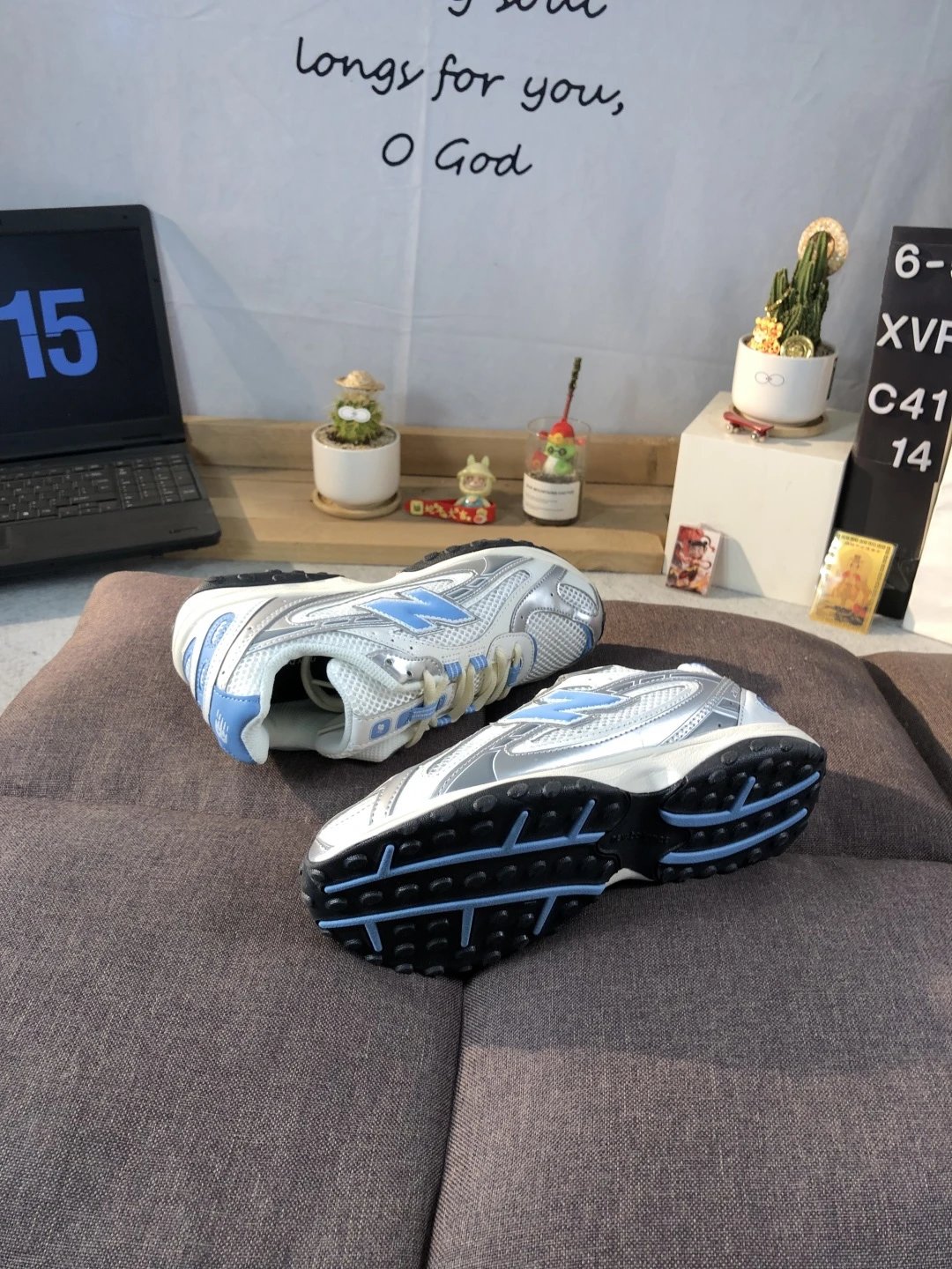 Retro Runner Dad Shoes Athletic Sneakers Cornflower - Gallery Image 6 - Detailed View