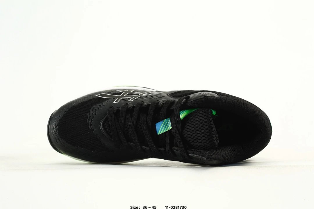 Asics V-SWIFT FF MT 4 Volleyball Shoes Black Green - Gallery Image 4 - Detailed View