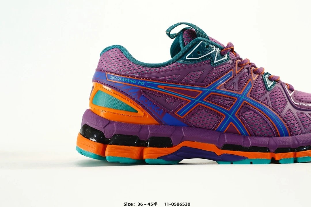 Asics Gel-Kayano 20 Purple Orange Running Shoes - Gallery Image 2 - Detailed View