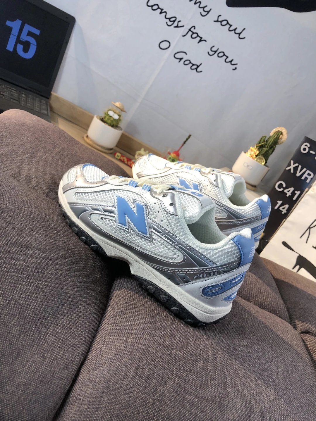 Retro Runner Dad Shoes Athletic Sneakers Cornflower - Gallery Image 5 - Detailed View