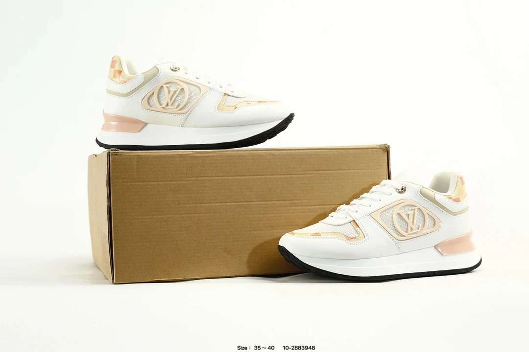 Macaron Colorblock Leather Mesh Run Away Sneakers Ivory - Gallery Image 9 - Detailed View