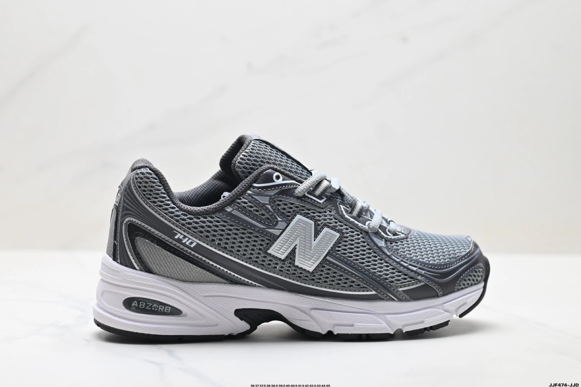 Retro Running Shoes, Mesh Sneakers, Cool Grey - Gallery Image 1 - Detailed View