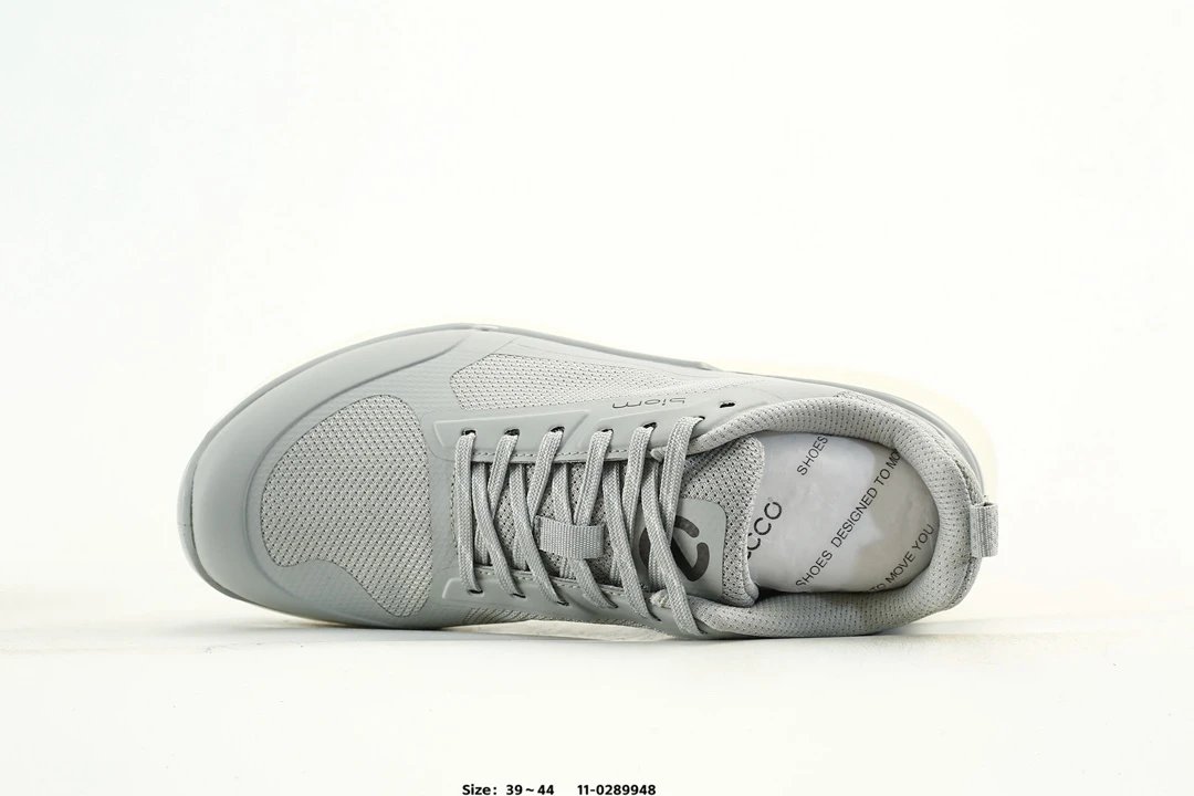 ECCO BIOM AEX Casual Sneakers Grey - Gallery Image 3 - Detailed View