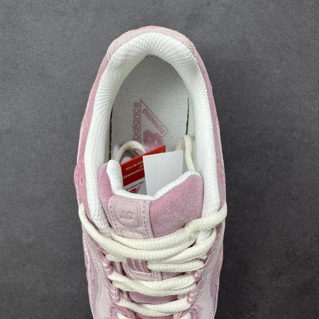 Suede Mesh Retro Running Shoes Powder Pink - Gallery Image 7 - Detailed View