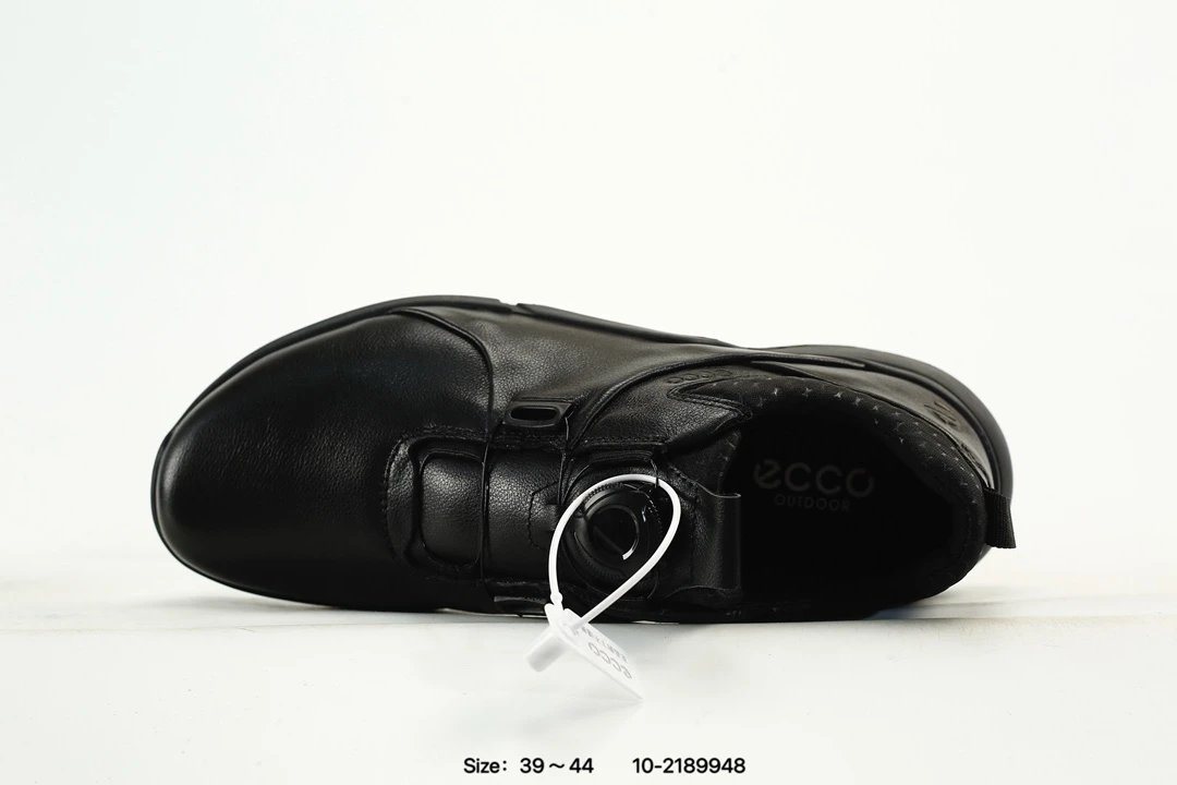 ECCO Leather Comfort Shoes Black - Gallery Image 5 - Detailed View