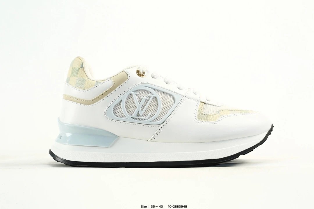 Luxury Leather Platform Sneaker with Metallic Gold Trim - Gallery Image 2 - Detailed View