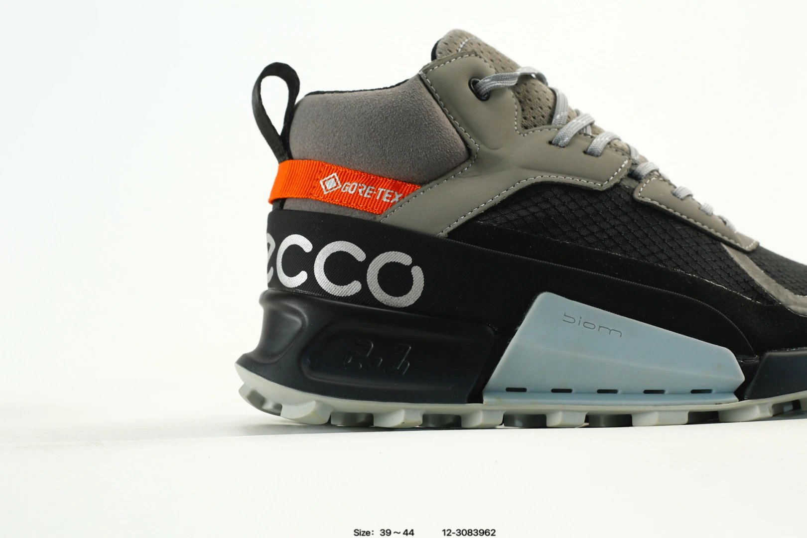 ECCO Biom GTX Mid Sneakers Black Grey - Gallery Image 2 - Detailed View