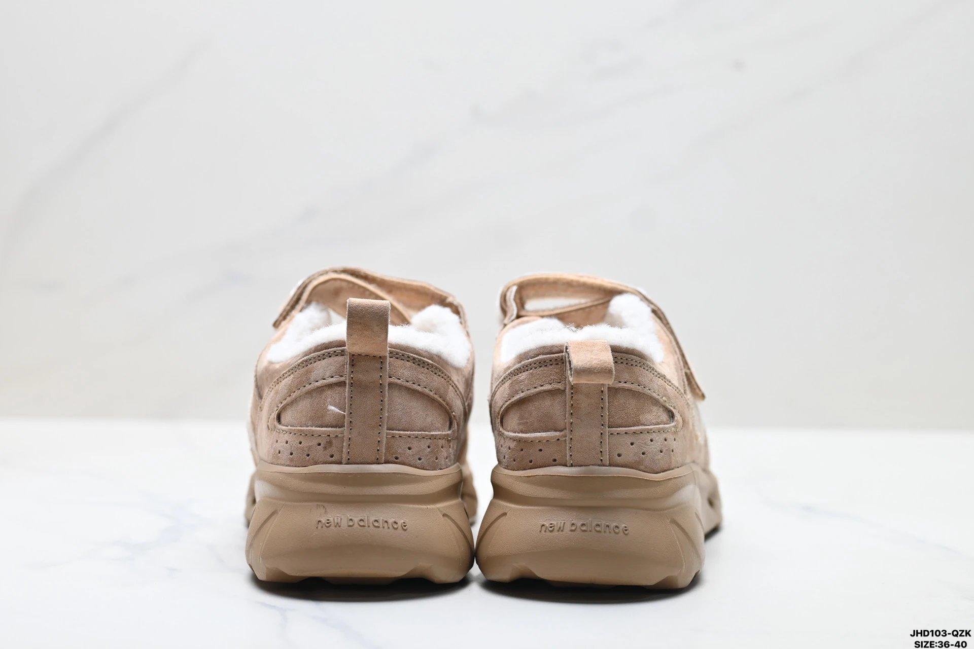 Mary Jane Platform Shoes Warm Suede Loafers - Taupe - Gallery Image 6 - Detailed View