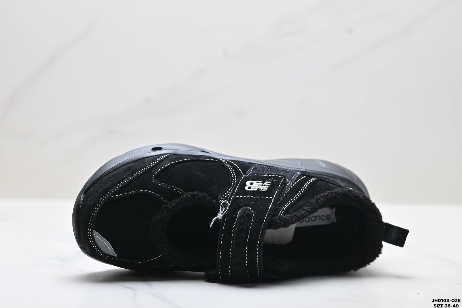 Mary Jane Platform Shoes Fur Warm Sneakers Onyx - Gallery Image 3 - Detailed View