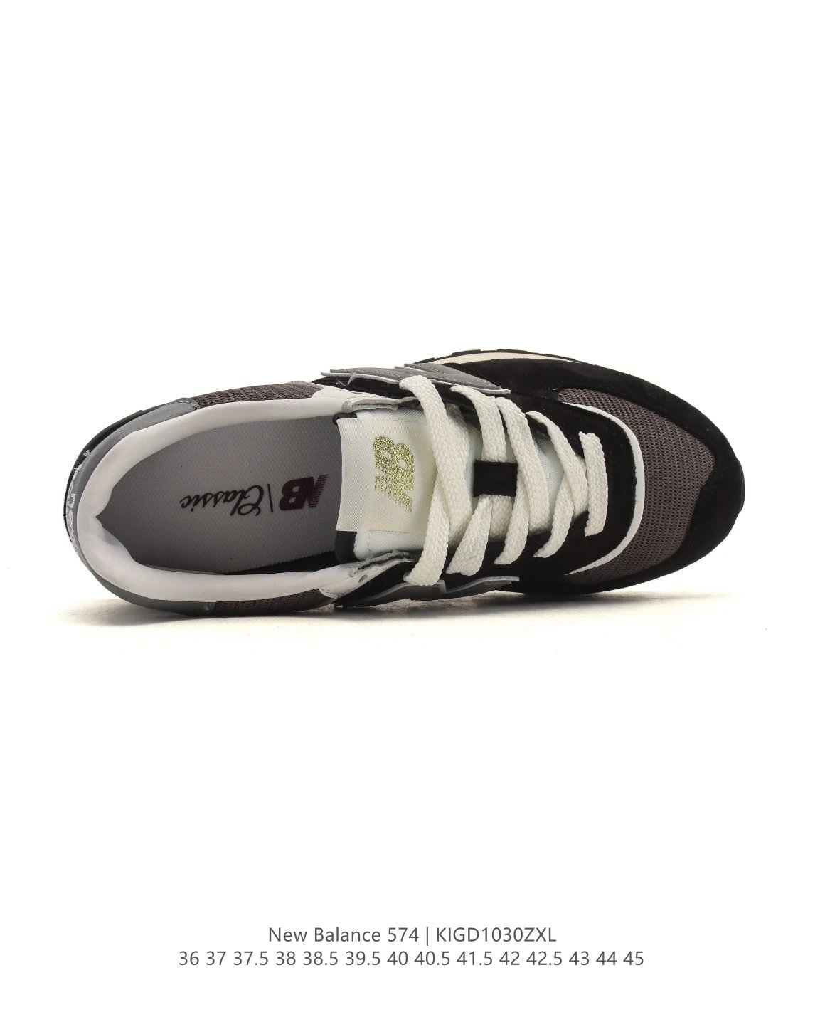Retro Suede Blend Sneakers Classic Running Shoes Onyx - Gallery Image 4 - Detailed View