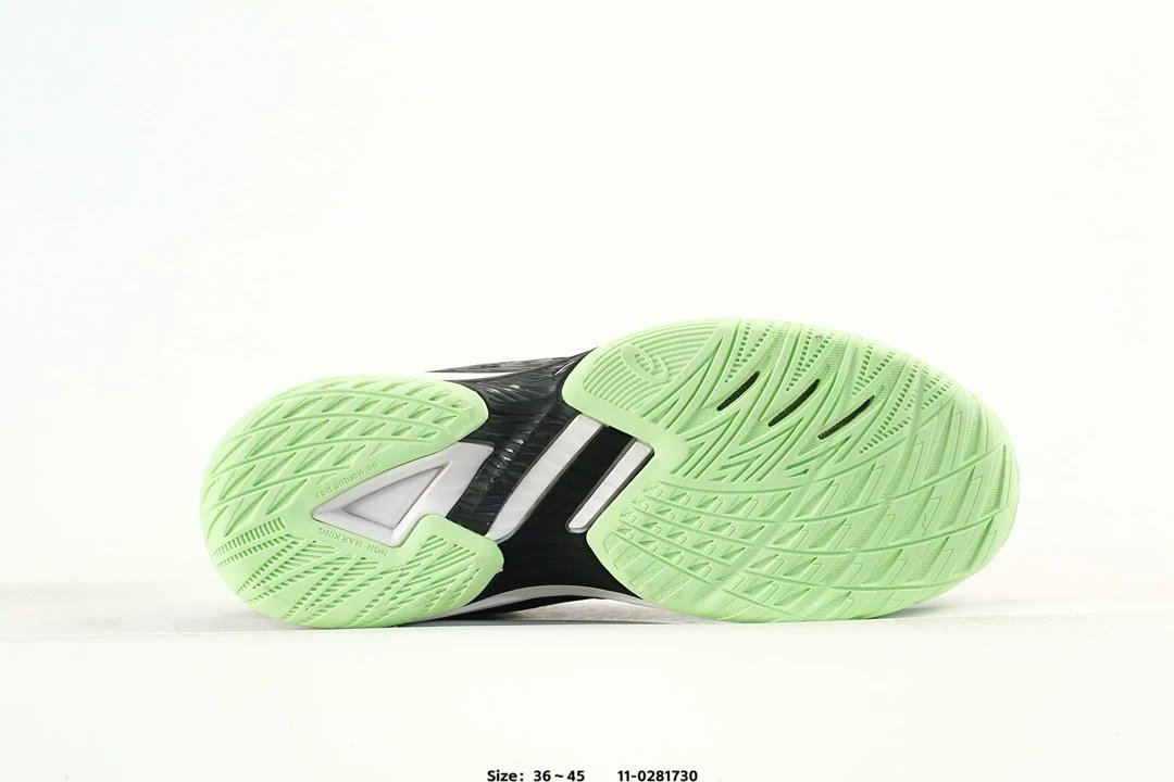 Asics V-SWIFT FF MT 4 Volleyball Shoes Black Green - Gallery Image 6 - Detailed View